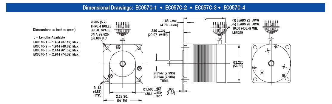 EC057C Dimensional Drawings 尺寸圖