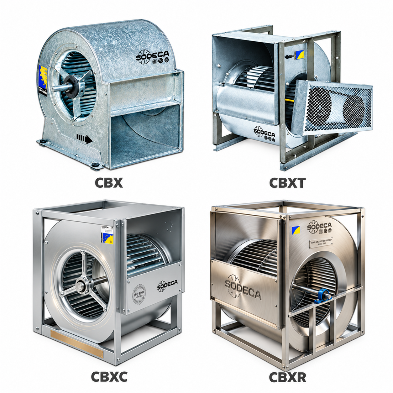SODECA CBX 系列 60HZ 雙吸式皮帶多翼離心送風機